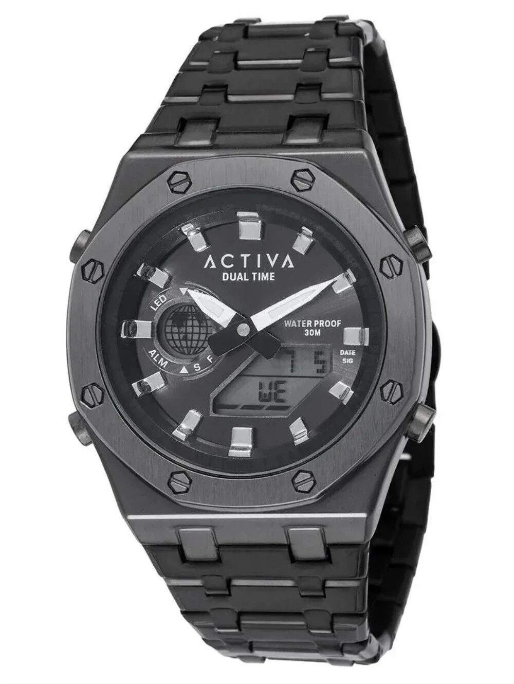 NWT Activa Signal X Invicta Digital Mens Unisex Watch 45.5mm Black ACWM303-003